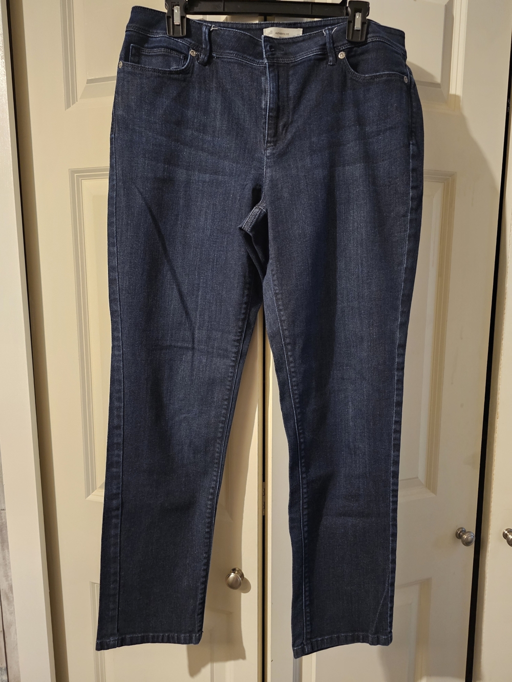J. Jill Straight-Leg Jeans in Dark Blue Wash